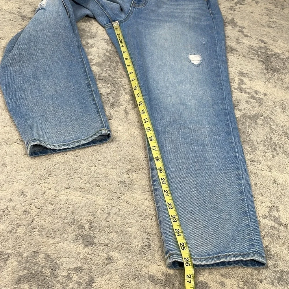 RSQ Boyfriend Jeans Tillys Loose Distressed Light Wash Blue Button Fly Sz 30